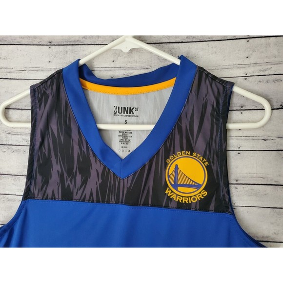 NBA UNK ST Golden State Warriors V Neck Jersey Blue Size Large - Picture 3 of 8
